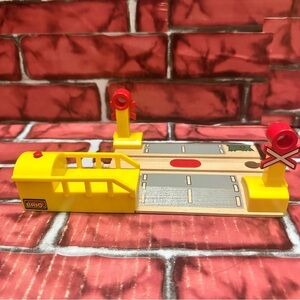 BRIO Yellow and Red Railway Crossing Toy